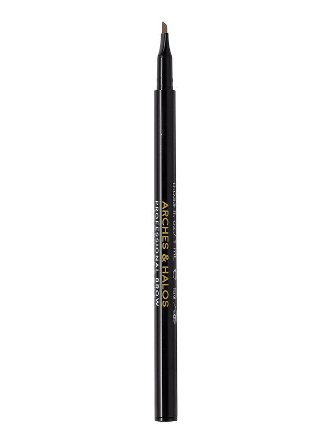Arches & Halos Microblading Brow Shaping Pen - Fuller, More Defined Brow - Long-lasting, Smudge Resistant, Rich Color - Vegan and Cruelty Free Makeup - Neutral Brown - 0.026 oz - Image 1